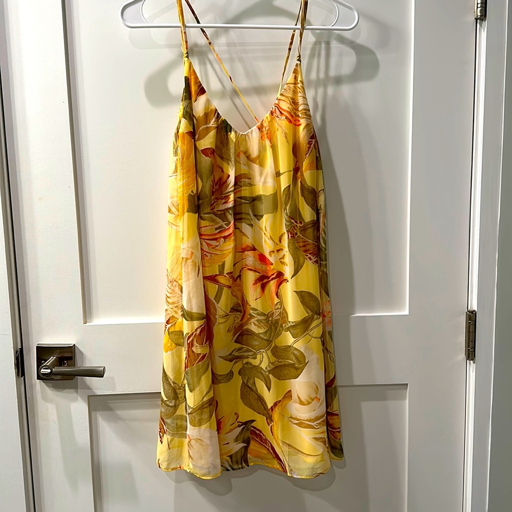 Bright floral chiffon dress